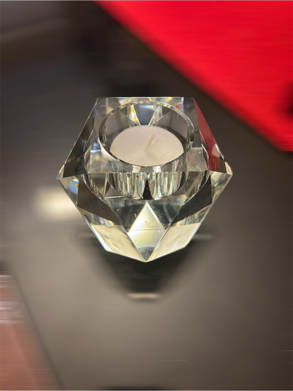 Rosenthal Clear Faceted Crystal Tealight Holder - Picture 4 of 6